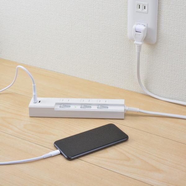 ORIGINAL BASIC USB付き節電タップ Type-Cポート付  白 OBB-TPK311AC-W ［1.0m /3個口 /スイッチ付き（個別） /2ポート］ |  | 11