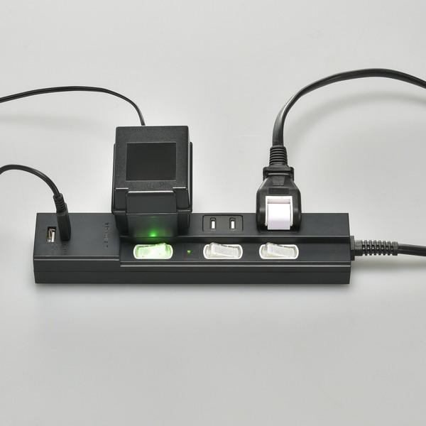 ORIGINAL BASIC USB付き節電タップ Type-Cポート付  黒 OBB-TPK311AC-K ［1.0m /3個口 /スイッチ付き（個別） /2ポート］ |  | 10