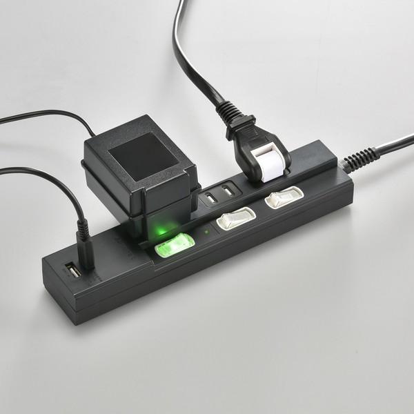 ORIGINAL BASIC USB付き節電タップ Type-Cポート付  黒 OBB-TPK311AC-K ［1.0m /3個口 /スイッチ付き（個別） /2ポート］ |  | 09