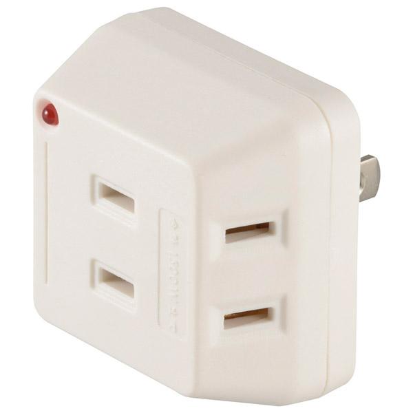 ORIGINALSELECT 雷ガード 電源タップ   HSBK-AK3-W ［直挿し /3個口 /スイッチ無］ |  | 01