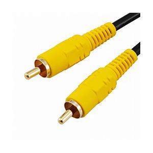 オーム電機 1m ビデオ接続コード ピンプラグ×1-ピンプラグ×1   VIS-C10R-K ［1.0m /ピンプラグ⇔ピンプラグ］ | OHM