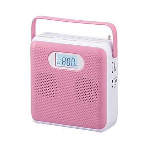 オーム電機 AM/FMステレオCDラジオ AudioComm ピンク RCR-600Z-P ［ワイドFM対応］ | OHM