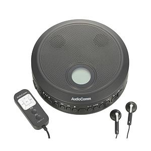オーム電機 スピーカー内蔵ポータブルCDプレーヤー AudioComm ブラック CDP-520N | OHM