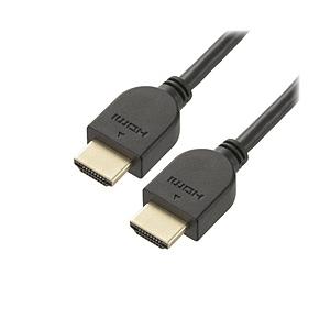 オーム電機 1.5m HDMIケーブル   VIS-C15HDS-K ［1.5m /HDMI⇔HDMI /スリムタイプ /イーサネット対応］ | OHM