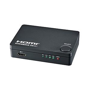 オーム電機 3ポート　HDMIセレクター　黒　AV-S03S-K | OHM