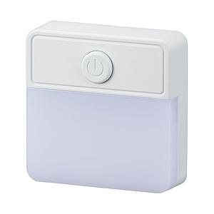 オーム電機 薄型LEDナイトライト スイッチ式/電球色/屋内用  ホワイト NIT-ALA6PSQ-WL [振込不可] | OHM
