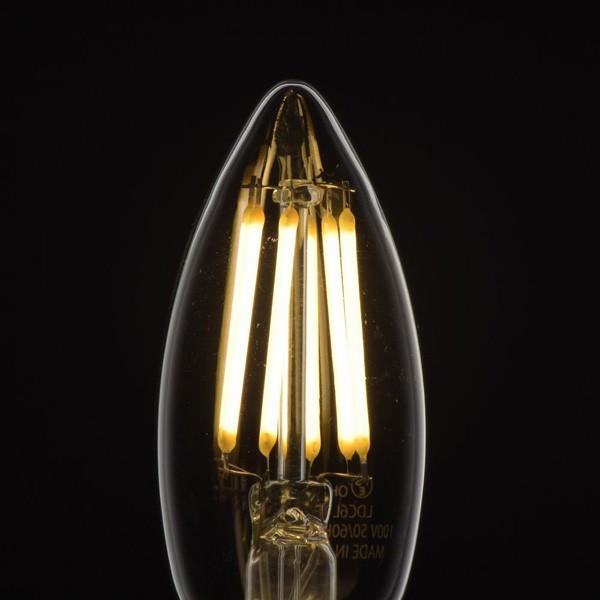 オーム電機 LED電球 シャンデリア形 E17 60W相当 調光器対応 LDC6L-E17/D C6 | OHM | 02