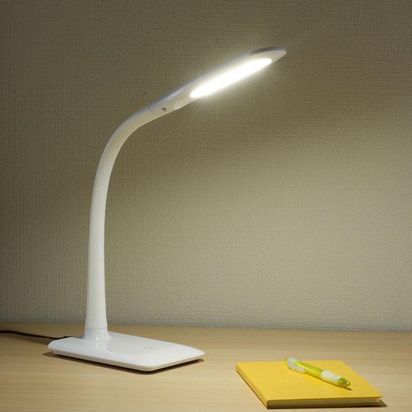 オーム電機 LEDデスクライト 3段階調光  ホワイト DS-LS16MUGH-W ［LED /昼白色］ 【864】 | OHM | 03