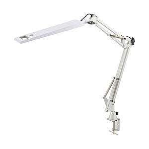 オーム電機 LEDアームライト クランプタイプ  ホワイト AS-LS28B-W ［LED /昼白色］ | OHM