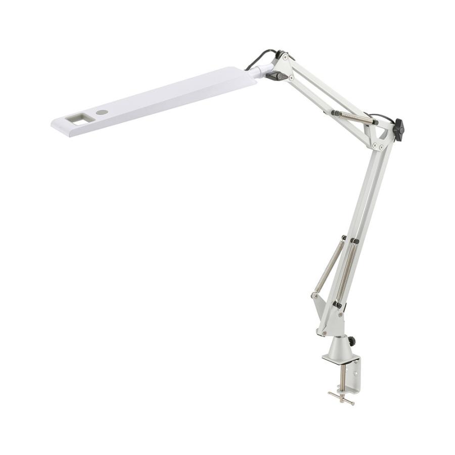 オーム電機 LEDアームライト クランプタイプ  ホワイト AS-LS28B-W ［LED /昼白色］ | OHM | 01