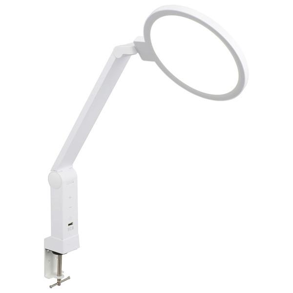 オーム電機 LEDデスクランプブルーライトカットクランプ式ホワイト   LTC-LS78-W ［LED /昼白色］ | OHM | 01