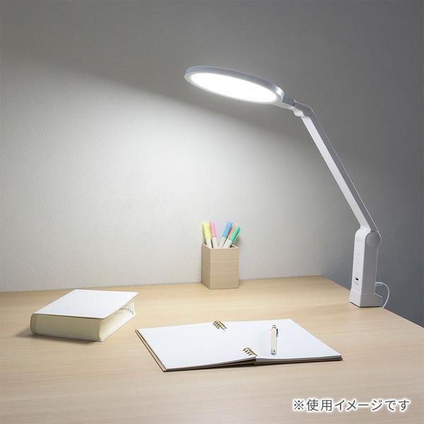 オーム電機 LEDデスクランプブルーライトカットクランプ式ホワイト   LTC-LS78-W ［LED /昼白色］ | OHM | 03