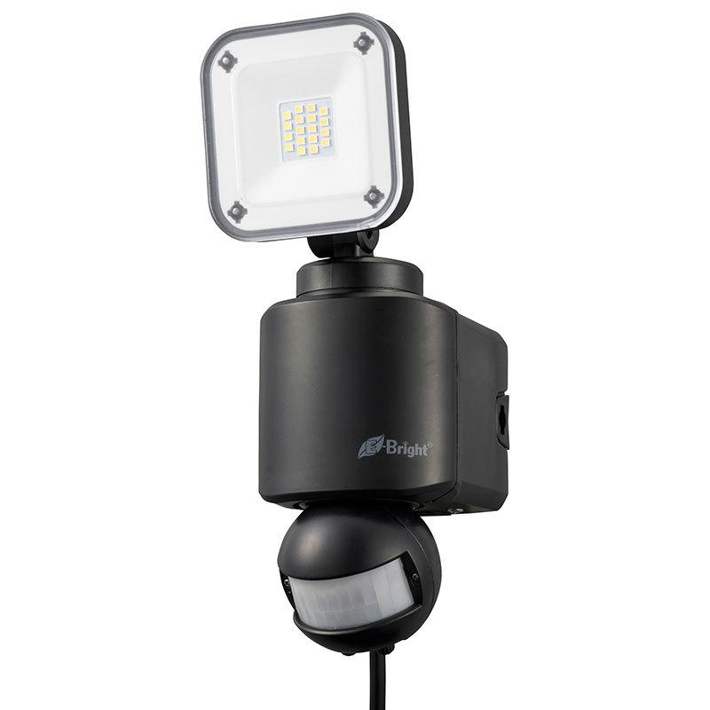 オーム電機 コンセント式LEDセンサーライト 1灯 E-Bright ブラック LS-A1155A19-K [振込不可] | OHM | 01
