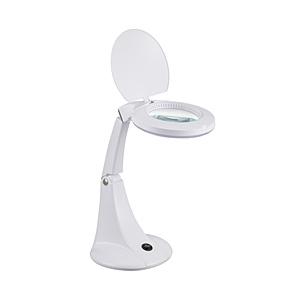 オーム電機 ルーペ付スタンド L-ZOOM  ホワイト DS-L30B-W ［LED /昼光色］ | OHM