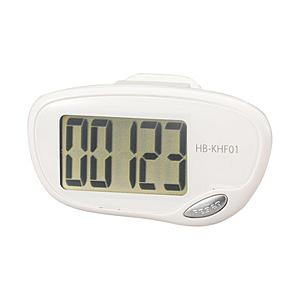 オーム電機 大きい文字の歩数計 振り子式  ホワイト HB-KHF01-W ［クリップ式］ | OHM