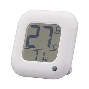 オーム電機 温度が見やすい温湿度計  ホワイト TEM-100B-W ［デジタル］ | OHM