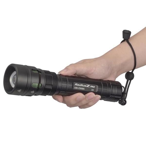 オーム電機 LEDズームライトラディウスZプロ3000ルーメン   LHA-Z300B5 ［LED /単3乾電池×9 /防水対応］ | OHM | 02