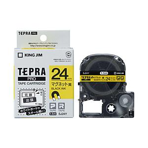 キングジム SJ-24Y （テプラPROテープカートリッジ  黄テープ/黒文字/24mm) | KING JIM