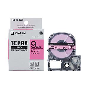 キングジム SC-9P (テプラPROテープカートリッジ  パステルピンクテープ/黒文字・9mm) | KING JIM