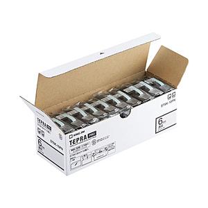 キングジム テプラ（TEPRA）PROテープエコパック透明ラベル 10個入 （透明テープ／黒文字／6mm幅） ST6K-10PN | KING JIM