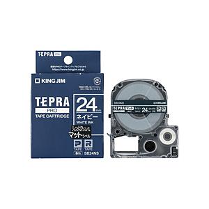 キングジム テプラPROテ−プ　マットネイビ−／白文字  マットネイビー SB24NS ［白文字 /24mm幅］ | KING JIM