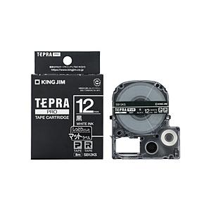 キングジム テプラPROテ−プ　マット黒／白文字  マット黒 SB12KS ［白文字 /12mm幅］ | KING JIM
