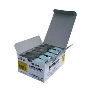 CASIO(カシオ) ネームランド スタンダードテープ 18mm幅（黄テープ／黒文字／5本入） XR-18YW-5P-E [振込不可] | CASIO