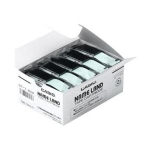 CASIO(カシオ) ネームランド スタンダードテープ 24mm幅（白テープ／黒文字／5本入） XR-24WE-5P-E | CASIO