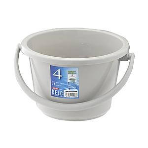 リス ベルク 広口バケツ グレー 4WB ＜KBK5101＞ | LiSS