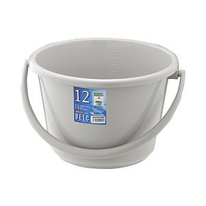 リス ベルク 広口バケツ グレー 12WB ＜KBK5104＞ | LiSS
