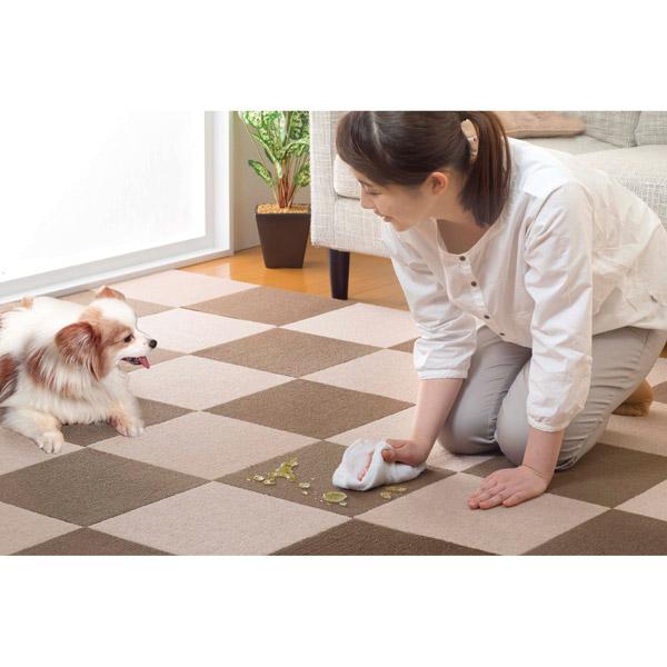 サンコー おくだけ吸着 撥水タイルマット 同色20枚入 KM-04 ベージュ | THANKO | 03