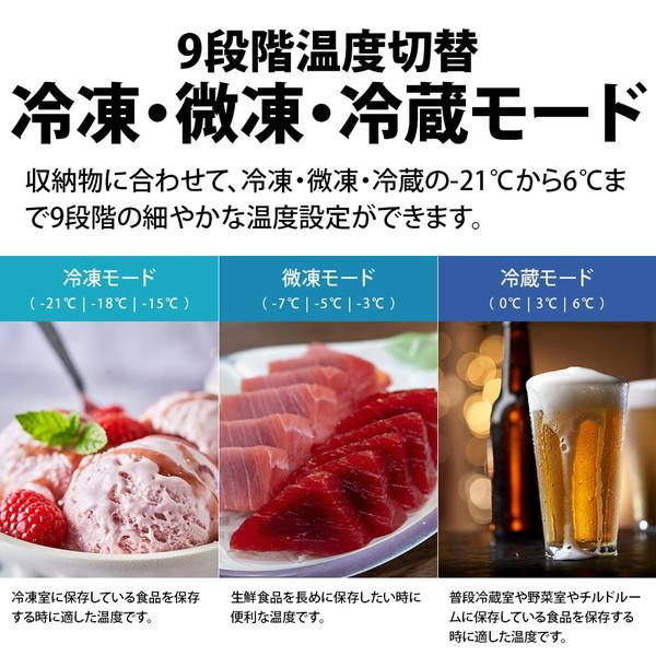 SHARP(シャープ) 冷凍庫 グルメクール メタリックグレー FJ-HM7K-H ［幅49.5cm /72L /1ドア /右開き/左開き付け替えタイプ /2023年］ 【お届け日時指定不可】 | SHARP | 07