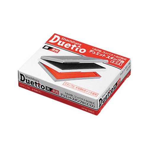 シヤチハタ デュエット スタンプ台(エコス) 黒/朱肉   HFW-2MEC | シヤチハタ | 02