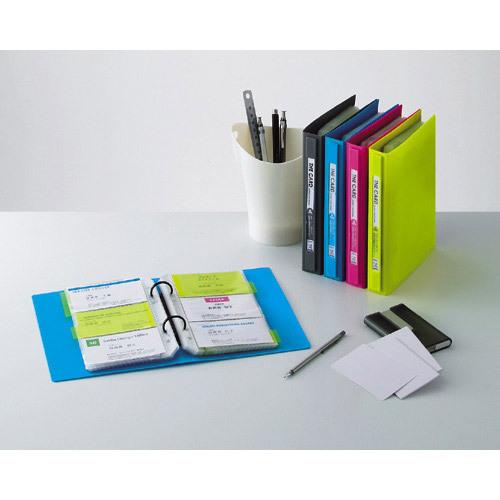 セキセイ C-180 ザ・カードシステムカードホルダー　差替式　名刺3段　ライトブルー | セキセイ | 03