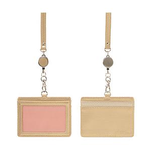 セキセイ BP-5703 リール付き IDカードホルダー  ゴールド | セキセイ