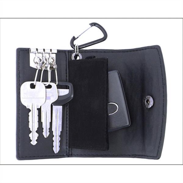 星光産業 車内用品　EXEA(エクセア)　本革調キーケース　カラー：ブラック（３連フック） | 星光産業 | 03