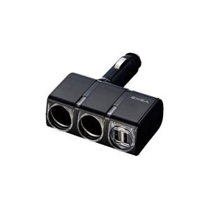 専用　151AR 星光産業 USBバーチカルソケット 12V/24V車対応 EM-151