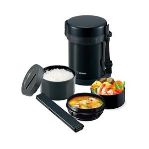 ZOJIRUSHI(象印マホービン) ステンレスランチジャー 「お・べ・ん・と」（茶碗3杯分）　SL-GH18-BA ブラック | 象印