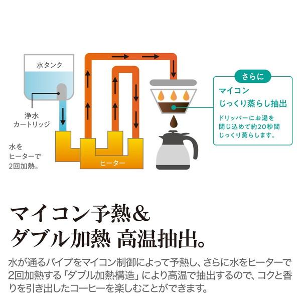 ZOJIRUSHI(象印マホービン) コーヒーメーカー 珈琲通 ブラック EC-RT40-BA ［全自動 /ミル付き］ | 象印 | 05