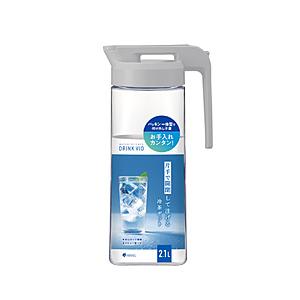 アスベル ピッチャー 冷水筒 2.1L ドリンク・ビオ パッキン一体型 プラスチック グレー | アスベル