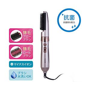 テスコム マイナスイオンカールドライヤー【天然ツバキオイル配合豚毛ブローブラシ/ロールブラシ付属】  ブロンズ TC530A-N | テスコム