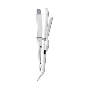 ヘアアイロン 2WAY ( ストレート ＆ カール ) コテ 32mm ロングプレート 120~200℃(5段階調節) 立ち上がり約55秒 温度メモリー 温度ロック 自動電源OFF 海外… | テスコム