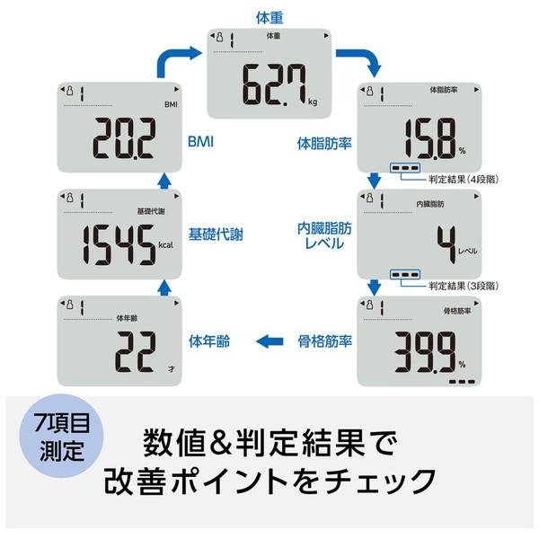 オムロン 体重体組成計 カラダスキャン ブラウン HBF-236-JBW | オムロン | 03