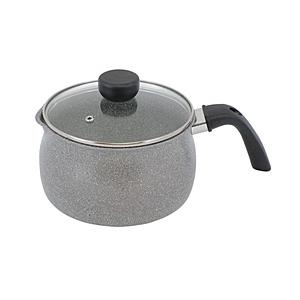 ベストコ ベストコ マルチポット 片手鍋 2.3L IH ガス火対応 クオリティ マーブルストーン  グレー NM-242 | 