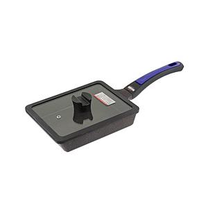 ベストコ ベストコ グリルパン 17×22cm ガラス蓋付 冷凍餃子もきれいに焼ける IH ガス火対応 ヴォランテ ネオパープル ダイヤモンドコート  パープル ND-5100 | 