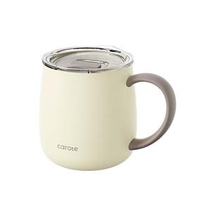 ベストコ CAROTE(カローテ) マグカップ 蓋付き 保温 保冷 セラミック 400ml  アイボリー NM-5161 | 