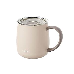 ベストコ CAROTE(カローテ) マグカップ 蓋付き 保温 保冷 セラミック 400ml  ミルクティー NM-5162 | 