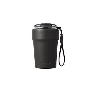 ベストコ タンブラー 400ml ふた付き 保温 保冷 セラミック ロック＆ロック メトロカフェ  ブラック LHC4356BLK | 