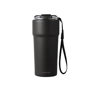 ベストコ タンブラー 650ml ふた付き 保温 保冷 セラミック ロック＆ロック メトロカフェ  ブラック LHC4359BLK | 