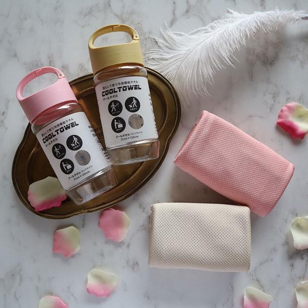UMO KOBO×nishikawa 生毛工房×西川 クールタオル オリジナルボトルケース入(31×120cm/ピンク)  ピンク TT90009628P [振込不可] |  | 03